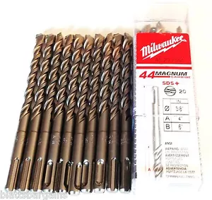 10 MILWAUKEE 3/8" X 6" SDS PLUS CARBIDE TIP MASONRY HAMMER DRILL BIT 48-20-7551  - Picture 1 of 1