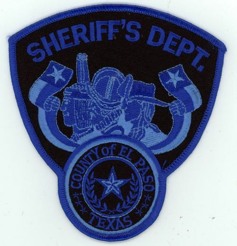TEXAS TX EL PASO COUNTY SHERIFFS DEPT SUBDUED BLUE NICE SHOULDER PATCH ...
