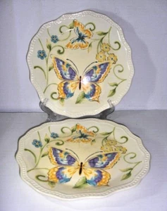 Pier 1 Imports Schmetterling Botanica Mittagessen Salatteller (2) - NEU! PREISVORSCHLAG MACHEN! - Bild 1 von 7