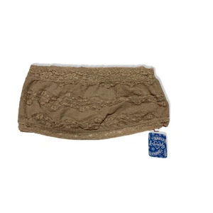 FREE PEOPLE Boho Large Bralette Lace Bandeau NEW Taupe NWT Sexy Stretch Comfy - Picture 1 of 8