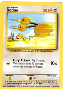 DODUO 48/102 BASE SET UNLIMITED POKEMON TCG CCG 1999 NM - Picture 1 of 1