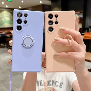 For Samsung Galaxy A15 4G/5G Liquid Silicone Soft Case Ring Holder Cover - Picture 1 of 32
