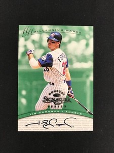 1997 Donruss Signature Series Jim Edmonds Autograph Millennium Marks 487/1000