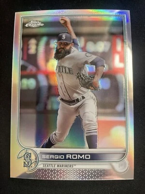 Actualización cromada Topps 2022 Sergio Romo USC25 refractor plateado/299 Foto 1 de 2