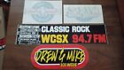Four Vtg Classic Rock Music Radio Station Bumper Stickers Detroit NOS