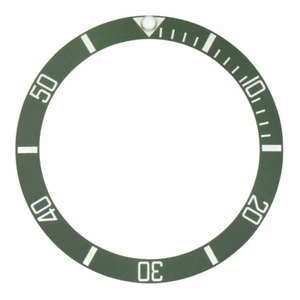 LÜNETTENEINSATZ KERAMIK FÜR INVICTA 8926OB 8928 9937 9937OB GRAVIERT # KERMIT GRÜN - Bild 1 von 3