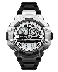 ArmitronSport Men's Accented Analog-Digital Chronograph Black Resin Strap Watch - Picture 1 of 2