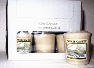 Box Lot of 18 Yankee Candle "WARM CASHMERE"~European Label~Sampler Votives ~NEW  - Picture 1 of 3