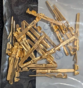 Lot x30 ITT Cannon Non-Gender Signal Contact CrimpOn Gold 20-22AWG 030-2491-001 - Picture 1 of 2