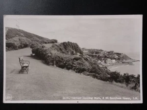 Isle of Wight: Ventnor Looking East & St. Boniface Downs Old RP Postcard by Nigh - Picture 1 of 1