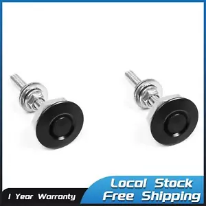 2X Aluminum Bumper Quick Release Fastener For Car Trunk Fender Hatch Lid Black - Picture 1 of 6
