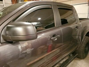 MATTE BLACK IN-CHANNEL RAIN GUARDS FOR FORD MAVERICK ( FULL SET) - Picture 1 of 3
