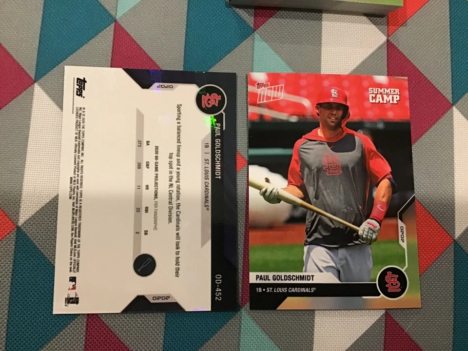 452 Paul Goldschmidt 2020 Topps Now Summer Camp Edition Road to Opening Day PS - Image 1 of 1