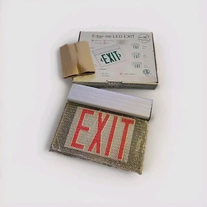 Lithonia lighting led exit sign Red Double Sided Clear Battery Backup Energy 120 - Picture 1 of 13