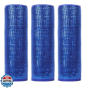 JStnana 3 Rollen Königsblau Deko Netz Band für Handwerk, 10 Zoll x 30 Fuß pro Ro - Bild 1 von 5