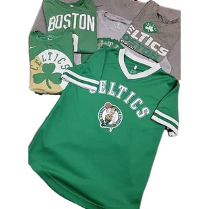 4X Boys T SHIRT SHIRT TShirt Boston Celtics Size Youth Med 10-12 LS/SS/NIKE - Picture 1 of 17