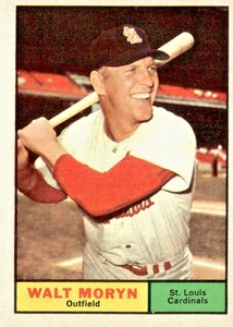 1961 Topps #91 Walt Moryn Baseballkarte St. Louis Cardinals Excellent - Nr Mint - Bild 1 von 2