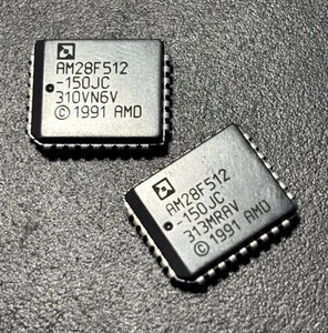 Lot Of Two Flash Chips AM28F512-150JC - Picture 1 of 2
