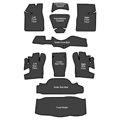 Звукоизолятор для 1973-1974 Pontiac Grand Prix штампованный EVA полный 10 шт. - Изображение 1 из 4