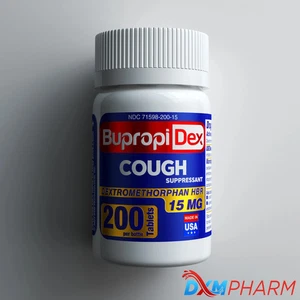 BupropiDex Hustenstiller Tablette 200 Dosen Dextromethorphan HBr 15mg Robotabs - Bild 1 von 11