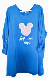 Kornblumenblaues Sweatshirt - mit schönem Druck - Übergröße - Gr. 54/56 - Bild 1 von 6