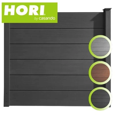 HORI WPC Sichtschutzzaun Stecksystem XXL Zaun Garten Gartenzaun - Bild 1 von 4