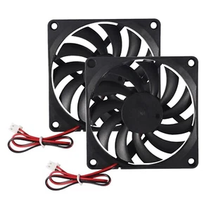 2-4pcs 80x80x10mm DC 12V Brushless Cooling Fan Silent Computer CPU Cooling Fans - Picture 1 of 11