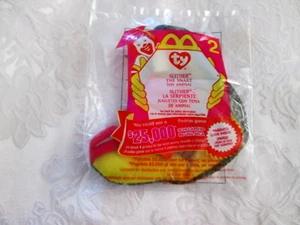 NEW RETIRED RARE TY BEANIE BABY SLITHER THE SNAKE MCDONALDS TOY PLUSH 2000 10" - Picture 1 of 7
