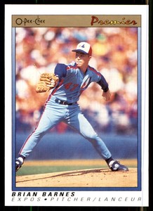 1991 O-Pee-Chee Premier Brian Barnes Montreal Expos #4