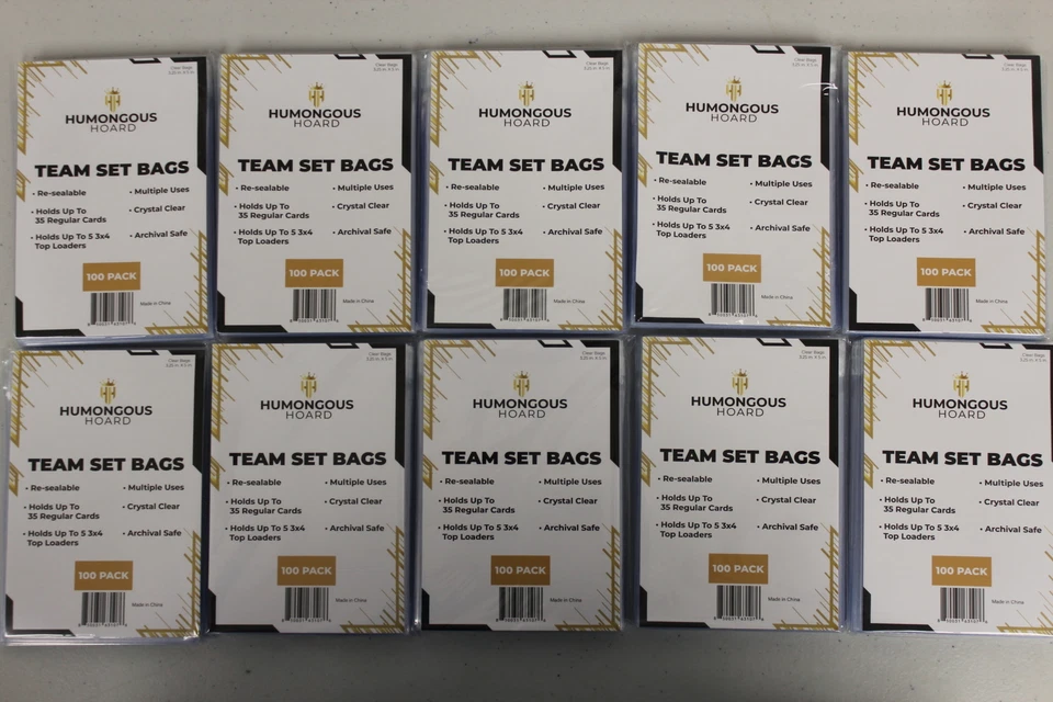 (1000) Juego de bolsas Humongous Hoard Team para cargadores superiores - 10 paquetes de 100 Foto 1 de 1