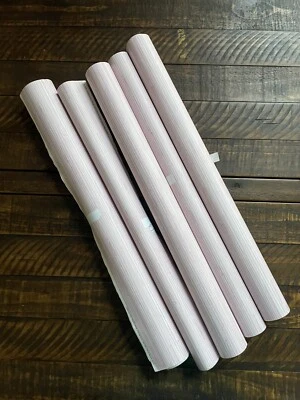 Pottery Barn Kids Seagrass Wallpaper Pink Peel And Stick- 24x108” (4 Rolls Set) - Image 1 of 2