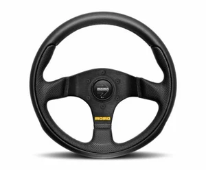 Momo Team 300mm TUV Lenkrad Leder Schwarz ORIGINAL NEU 11102640211L - Afbeelding 1 van 1