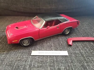1970 PLYMOUTH HEMICUDA RED CONVERTIBLE FRANKLIN MINT 1:24 DIECAST  - Picture 1 of 8