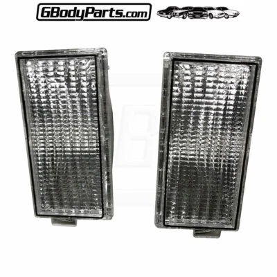 1978-79 Malibu El Camino CLEAR Front Parking Turn Signal Marker Light Lamp Lens - Image 1 of 3