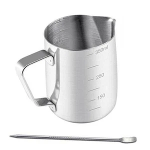 Frothing Scale Stainless Steel Coffee Pitcher Latte Espresso Milk Jug Pot Tank - Picture 1 of 12