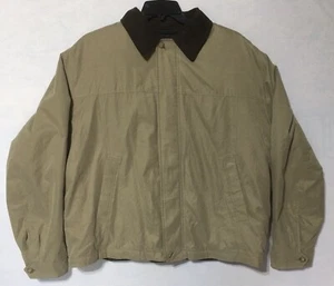 Dockers Stain Defender Mens Coat Jacket Zip Out Lining Tan Size 2XL NWOT - Picture 1 of 9
