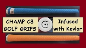 Champ C8 Standard Golf Grip - Neon Orange or Blue - .600 - Infused with Kevlar - Picture 1 of 7