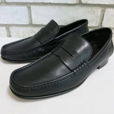 a. testoni Correa Cuero Vestido Mocasines Zapatos Calzado Zapatos Kutsu 10.5 M Foto 1 de 4