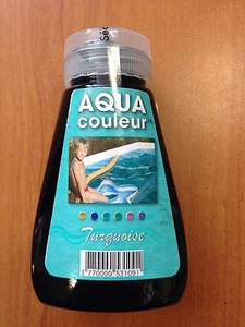 COLORANT PISCINE OU SPA BLEU "TURQUOISE" AQUACOULEUR - FLACON 180 ML - Foto 1 di 2