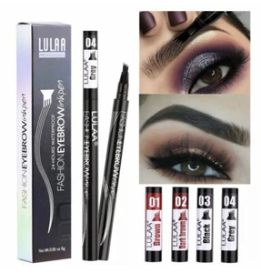 Microblading Tattoo Eyebrow 3D liquid Ink Pen waterproof 4 fork pencil brow UK - Picture 1 of 22