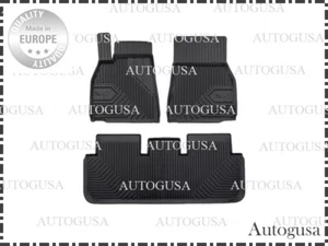 NEW LHD BLACK TAILORED RUBBER FLOOR MATS WATERPROOF FOR TESLA MODEL S 2022- - Picture 1 of 4