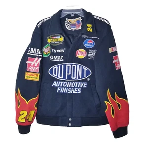 Jeff Hamilton Jeff Gordon NASCAR Dupont Jacke Herren Größe Medium Racing Flames Vintage - Bild 1 von 24