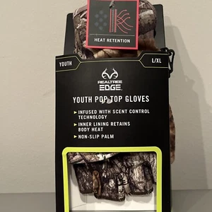 Realtree Edge Youth Pop-Top Gloves Size L/XL. New with Tags! D3 - Picture 1 of 2