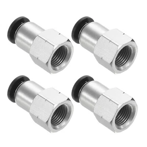 4 Pcs 1/4 Inch OD Tube to 1/8 Inch NPT Female Thread Push to Connect Fittings - Picture 1 of 7