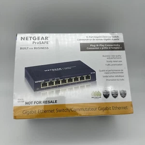 Netgear ProSafe 8-portowy gigabitowy pulpit przełącznik Ethernet GS108-4A1NAS GS108 ZAPIECZĘTOWANY - Zdjęcie 1 z 3