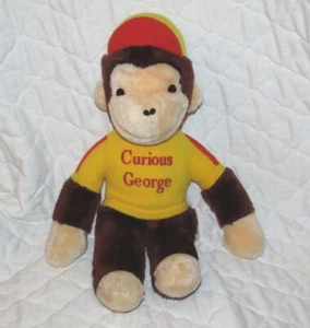 Knickerbocker Curious George Vintage 14 Zoll Plüsch Affe Puppe 70er Jahre gelbes Shirt - Bild 1 von 6