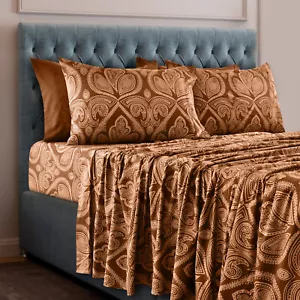 Set lenzuola 6 pezzi lusso microfibra ultra morbida tasca profonda set biancheria da letto - Foto 1 di 53