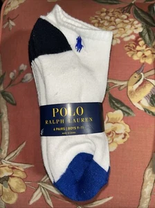 Polo Ralph Lauren Boys Youth /Women Low Cut Ankle Socks 6-Pack Size Boys 9-11 - Picture 1 of 3