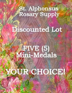 DISCOUNT LOT FIVE (5) Unique Mini-Medals for Rosaries/Bracelets/Etc.~$20 for 5 - Imagen 1 de 1