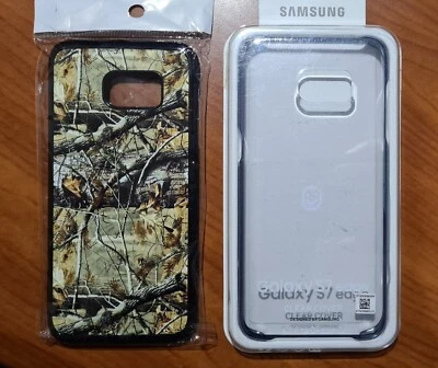 Samsung Clear View Cover per Galaxy S7 Edge, trasparente con angoli metallici+1 - Immagine 1 di 4